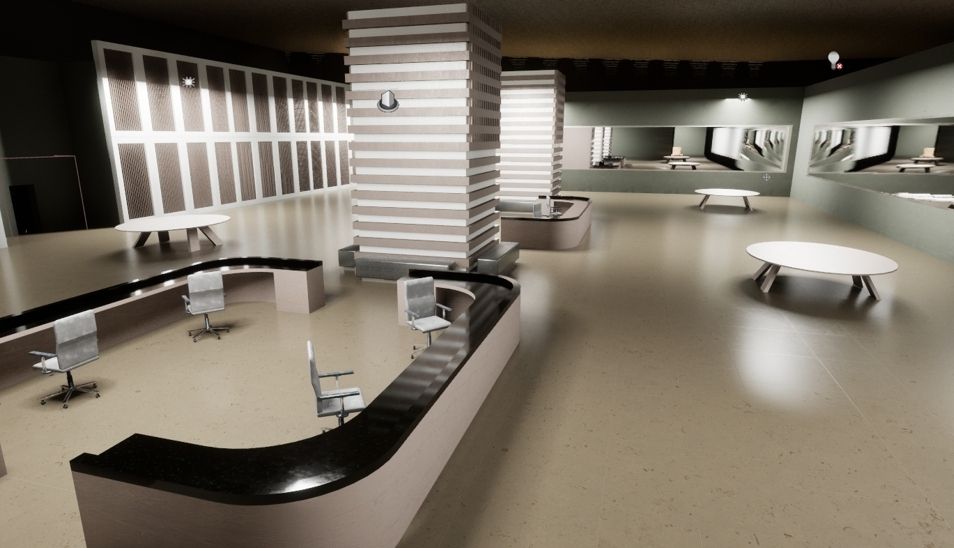 Clean laboratory lobby environment in Exlab_P
