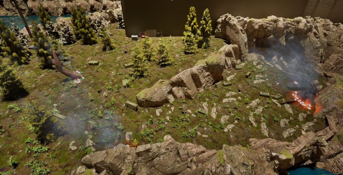 Outdoor laboratory island section in Exlab_P