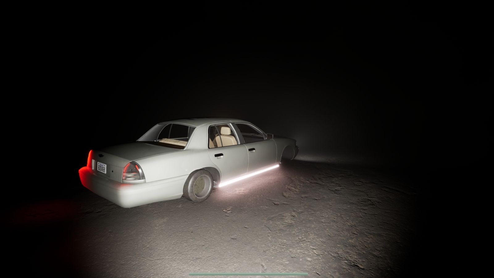 Car in the dark used as a visual destination