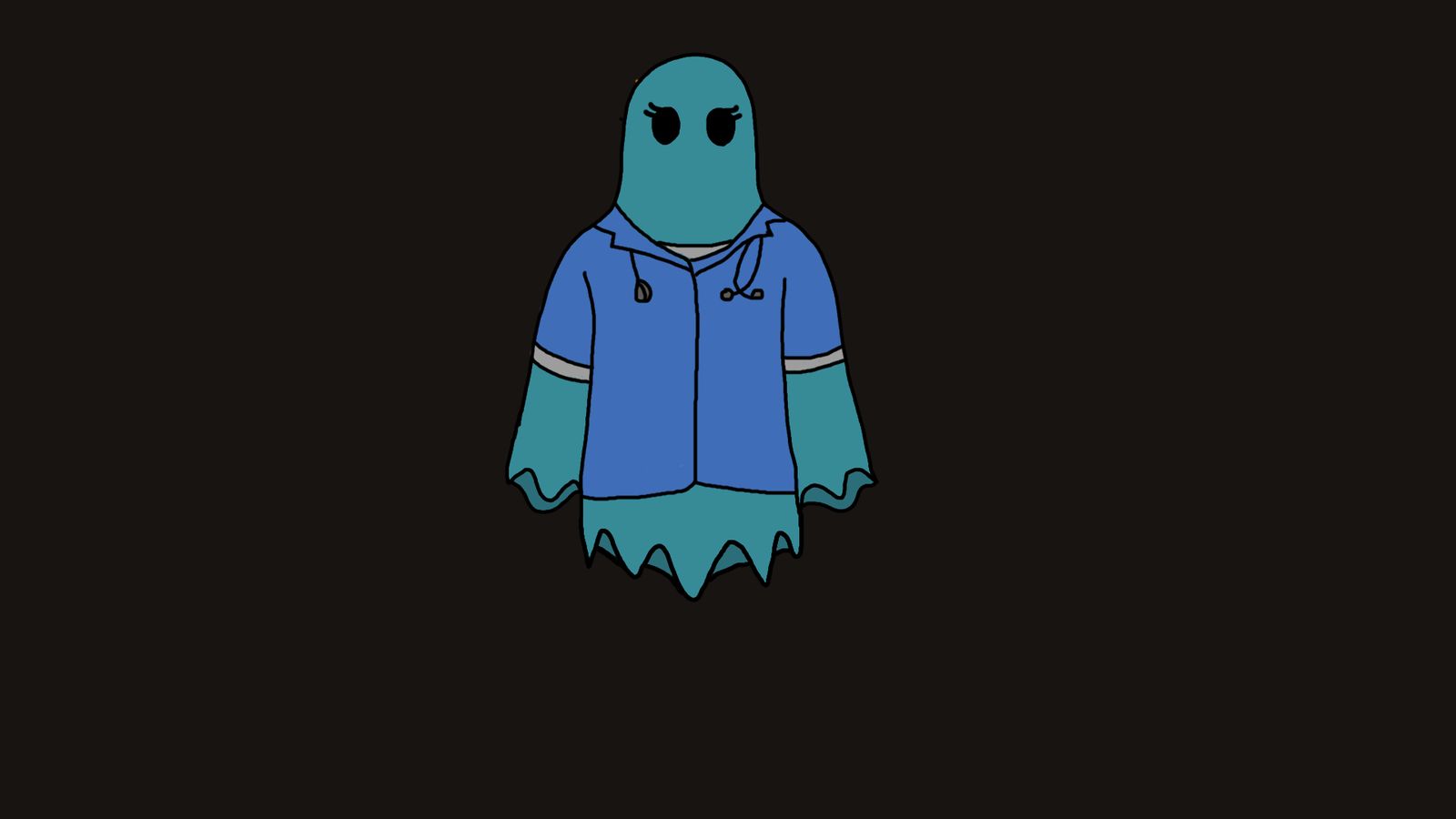 Nurse ghost illustration made for Iudicium Finale